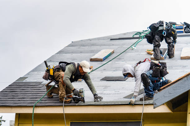 Professional Gutter Installation technician working in Kingsland, TX